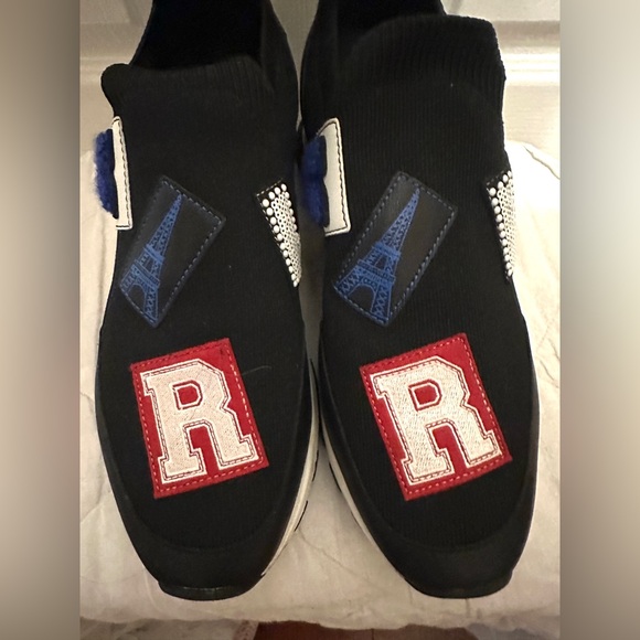 Karl Lagerfeld Black Sneakers with Blue and Red Accents - Picture 3 of 14